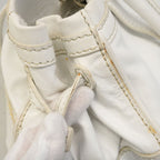 Celine Leather White Silver Handbag — view 6