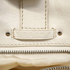 Celine Leather White Silver Handbag — view 5