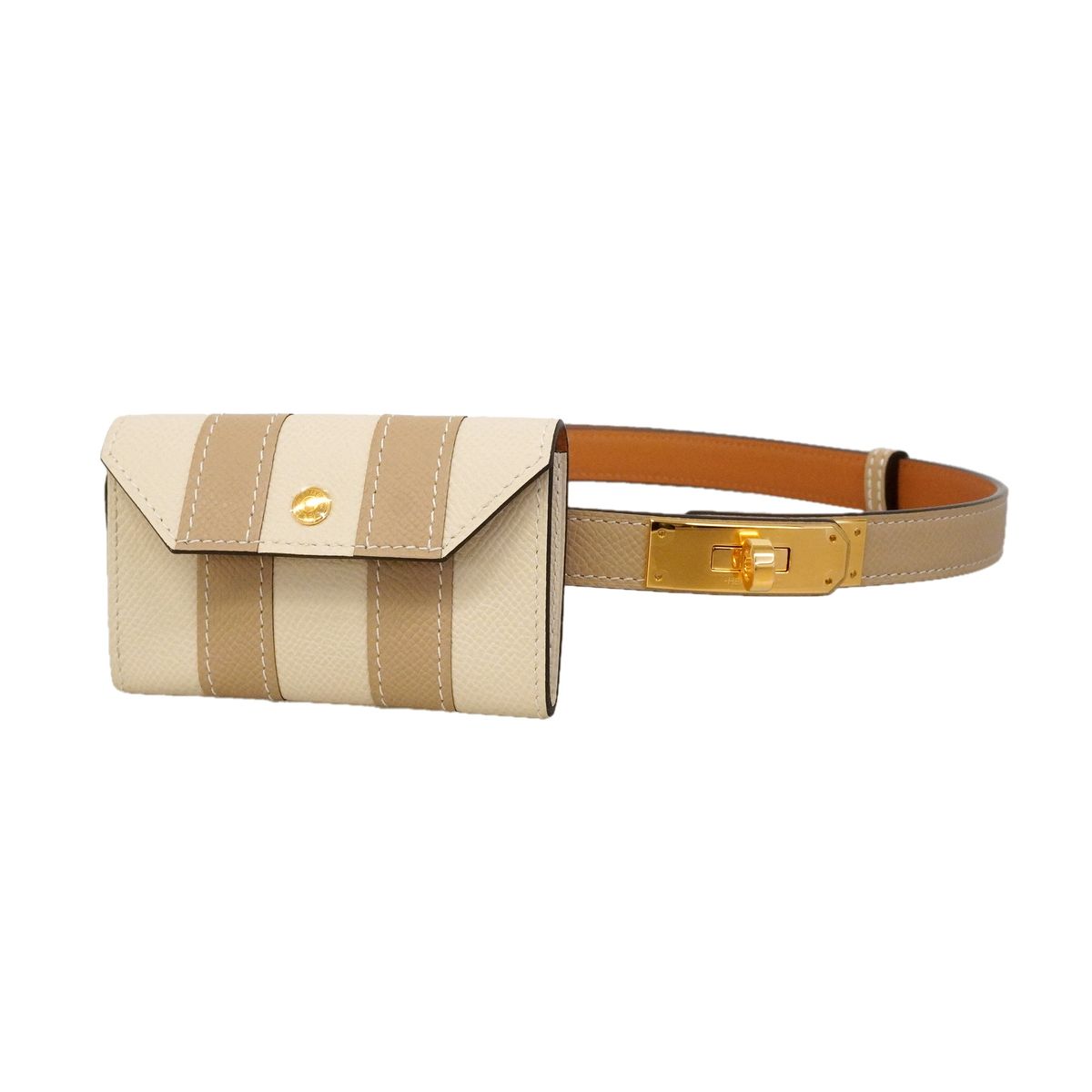 Hermes Belt Kelly Veau Epsom Trench Gold