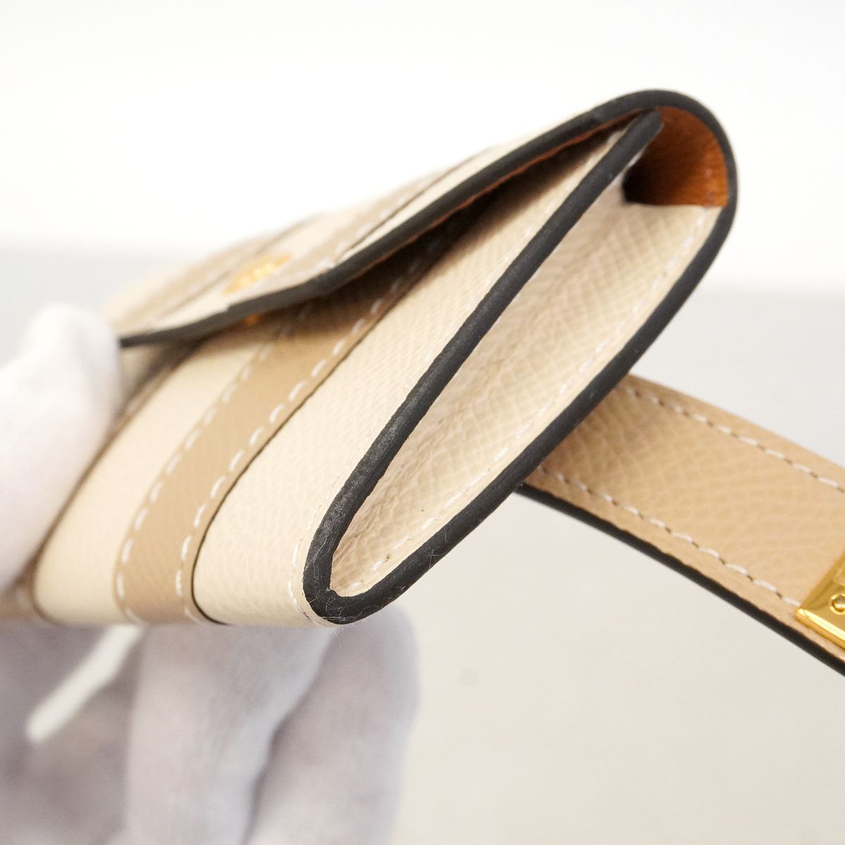 Hermes Belt Kelly Veau Epsom Trench Gold — view 6