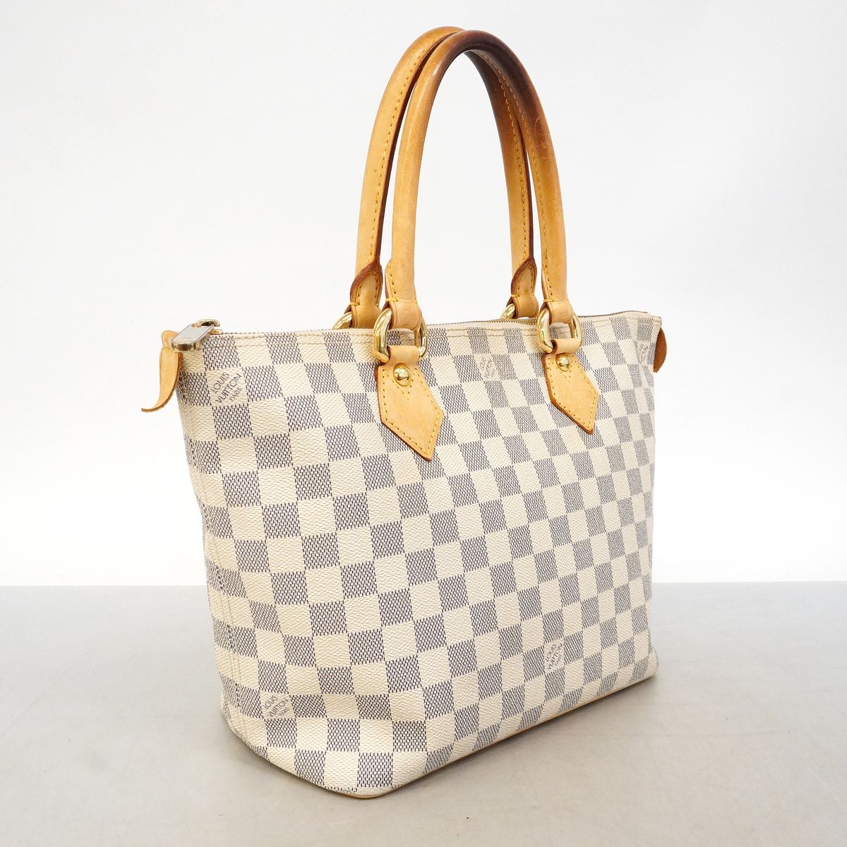 Louis Vuitton Tote Bag Damier Azur Saleya PM White — view 2