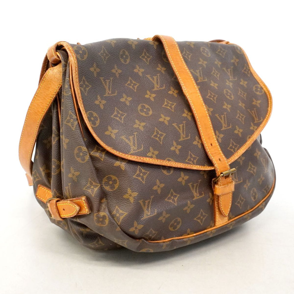 Louis Vuitton Shoulder Bag Monogram Saumur 35 Brown — view 2
