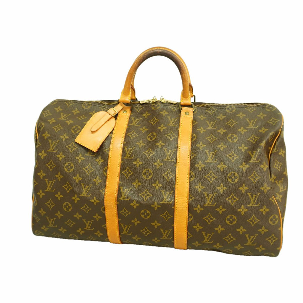 Louis Vuitton Boston Bag Monogram Keepall 50 Brown