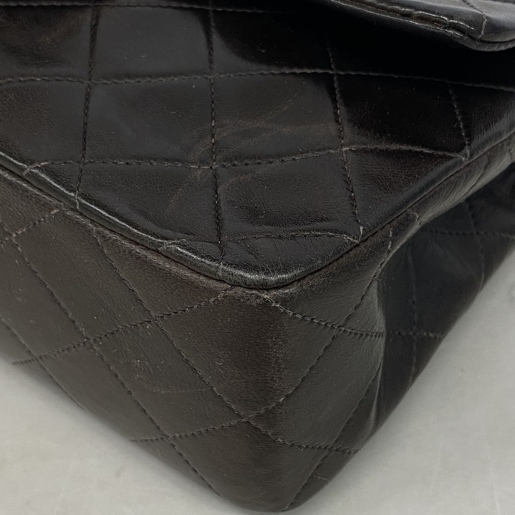 Chanel Shoulder Bag Quilted Lambskin Black Gold — view 7
