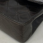 Chanel Shoulder Bag Quilted Lambskin Black Gold — view 7