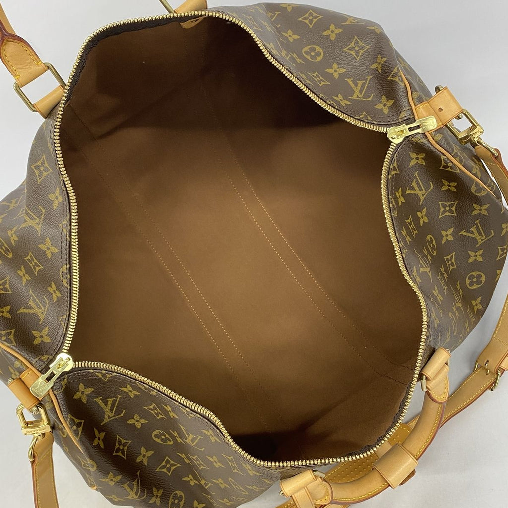 Louis Vuitton Boston Bag Monogram Keepall Bandouliere 55 Brown — view 4