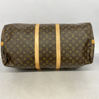 Louis Vuitton Boston Bag Monogram Keepall Bandouliere 55 Brown — view 3