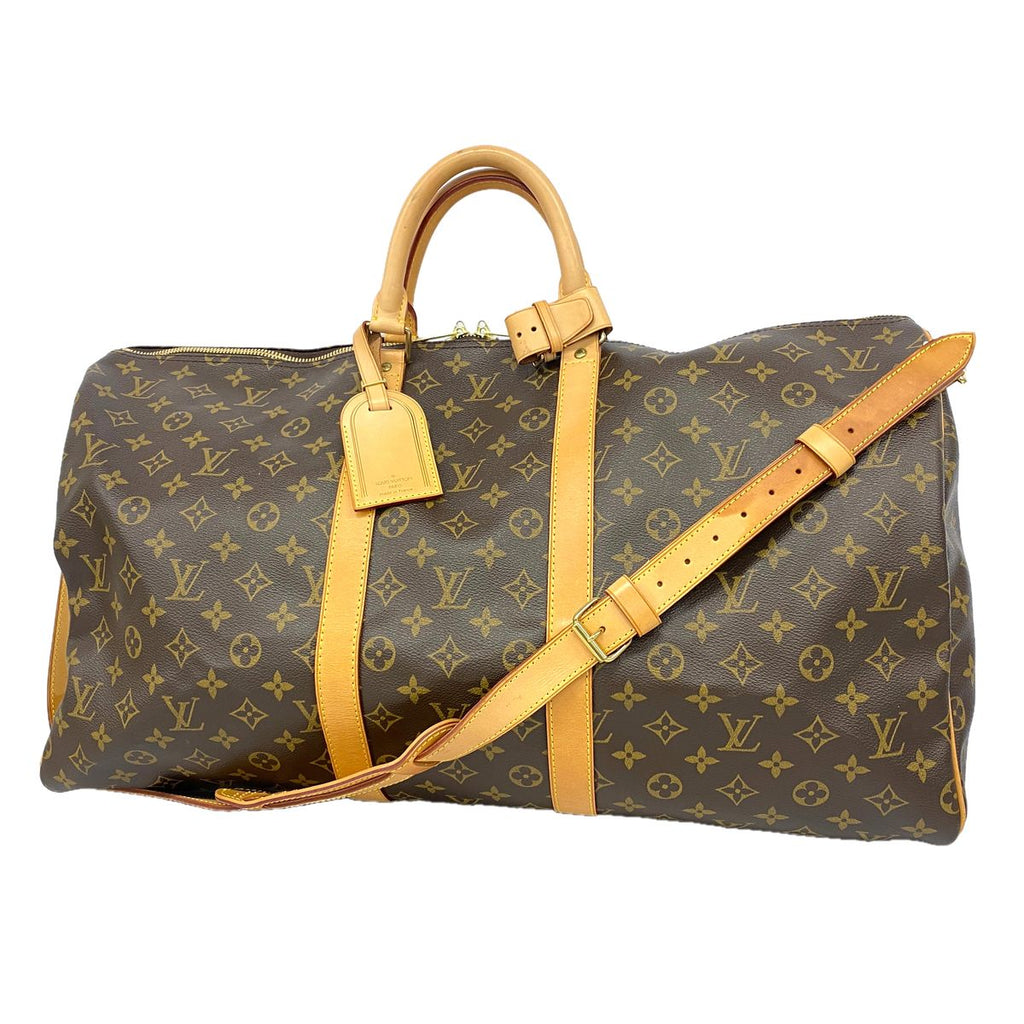 Louis Vuitton Boston Bag Monogram Keepall Bandouliere 55 Brown
