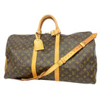 Louis Vuitton Boston Bag Monogram Keepall Bandouliere 55 Brown