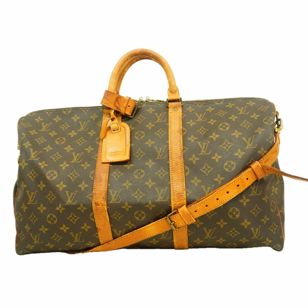 Louis Vuitton Boston Bag Monogram Keepall Bandouliere 50 Brown