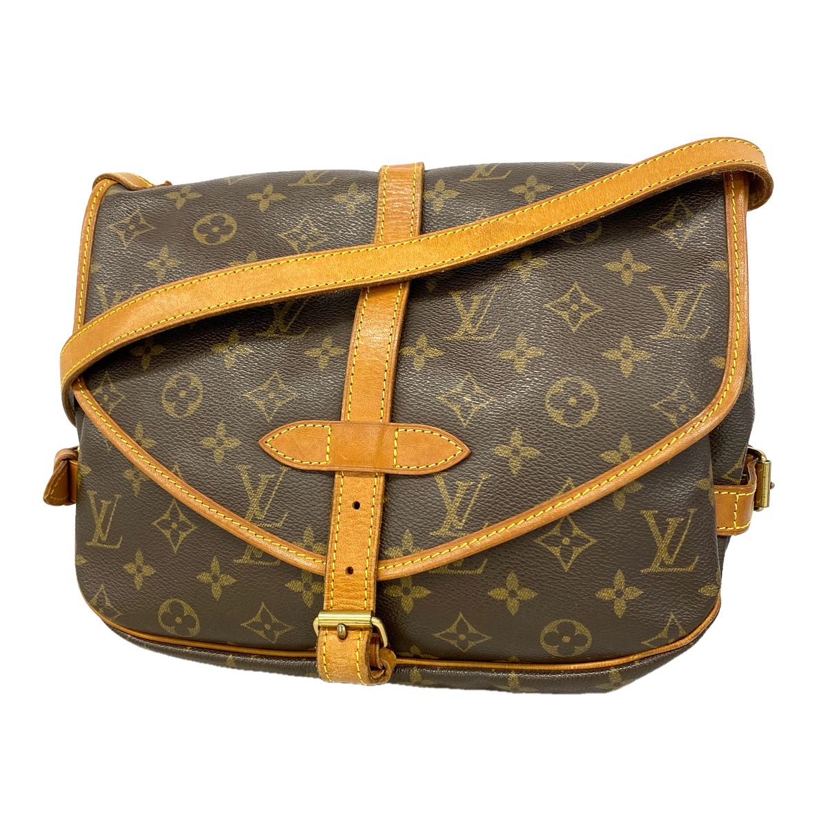 Louis Vuitton Shoulder Bag Monogram Saumur 30 Brown