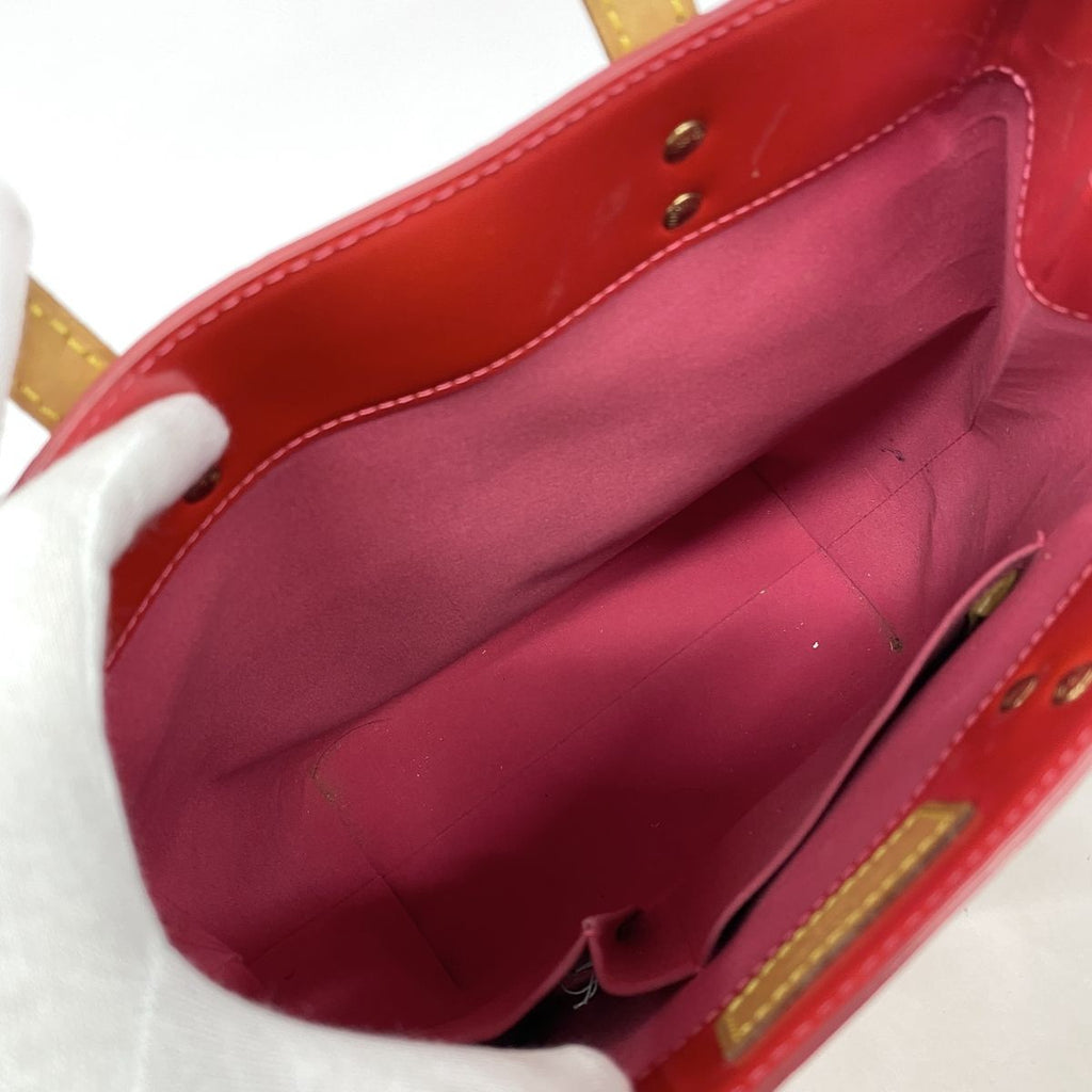 Louis Vuitton Tote Bag Vernis Reed MM Fuchsia Pink — view 4