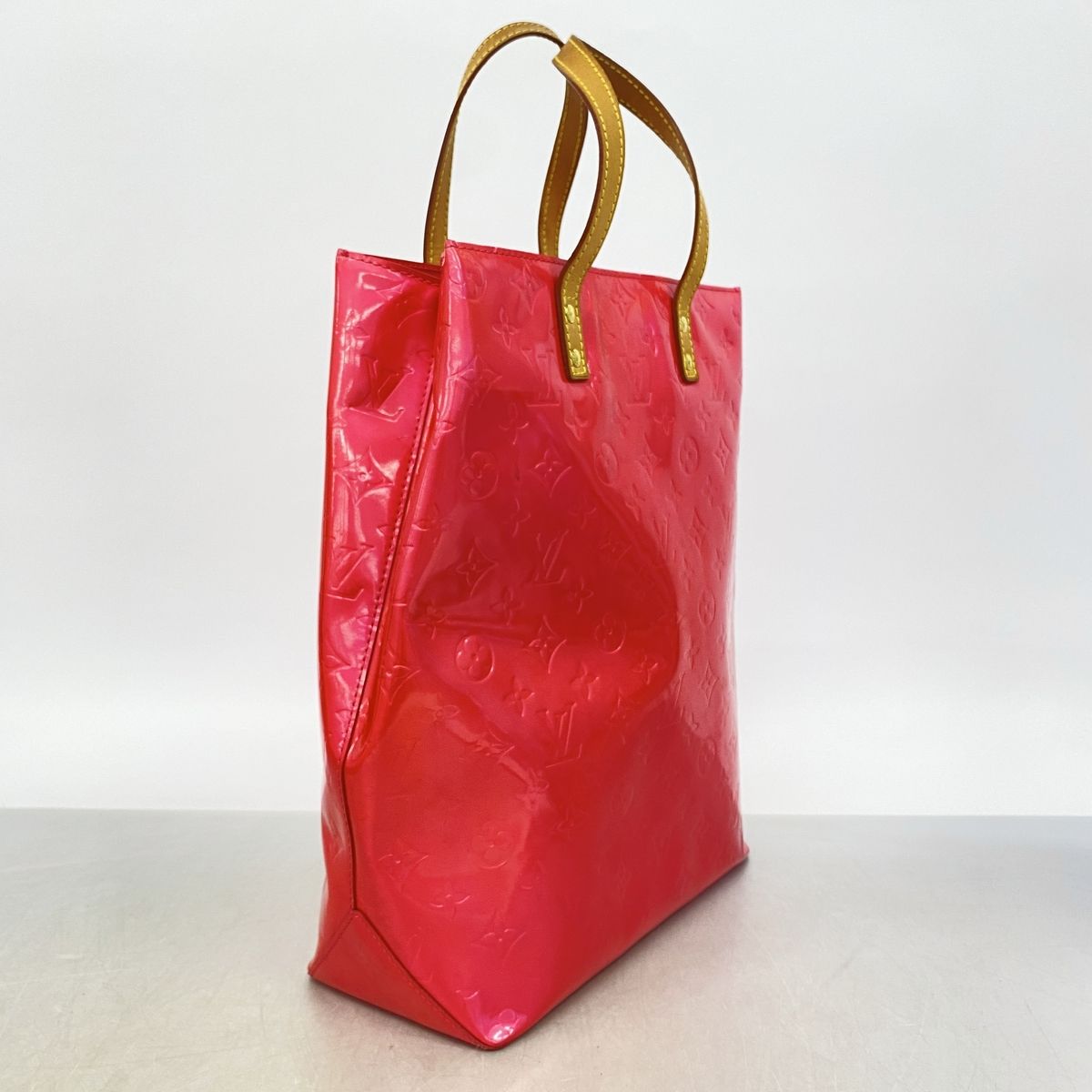 Louis Vuitton Tote Bag Vernis Reed MM Fuchsia Pink — view 2
