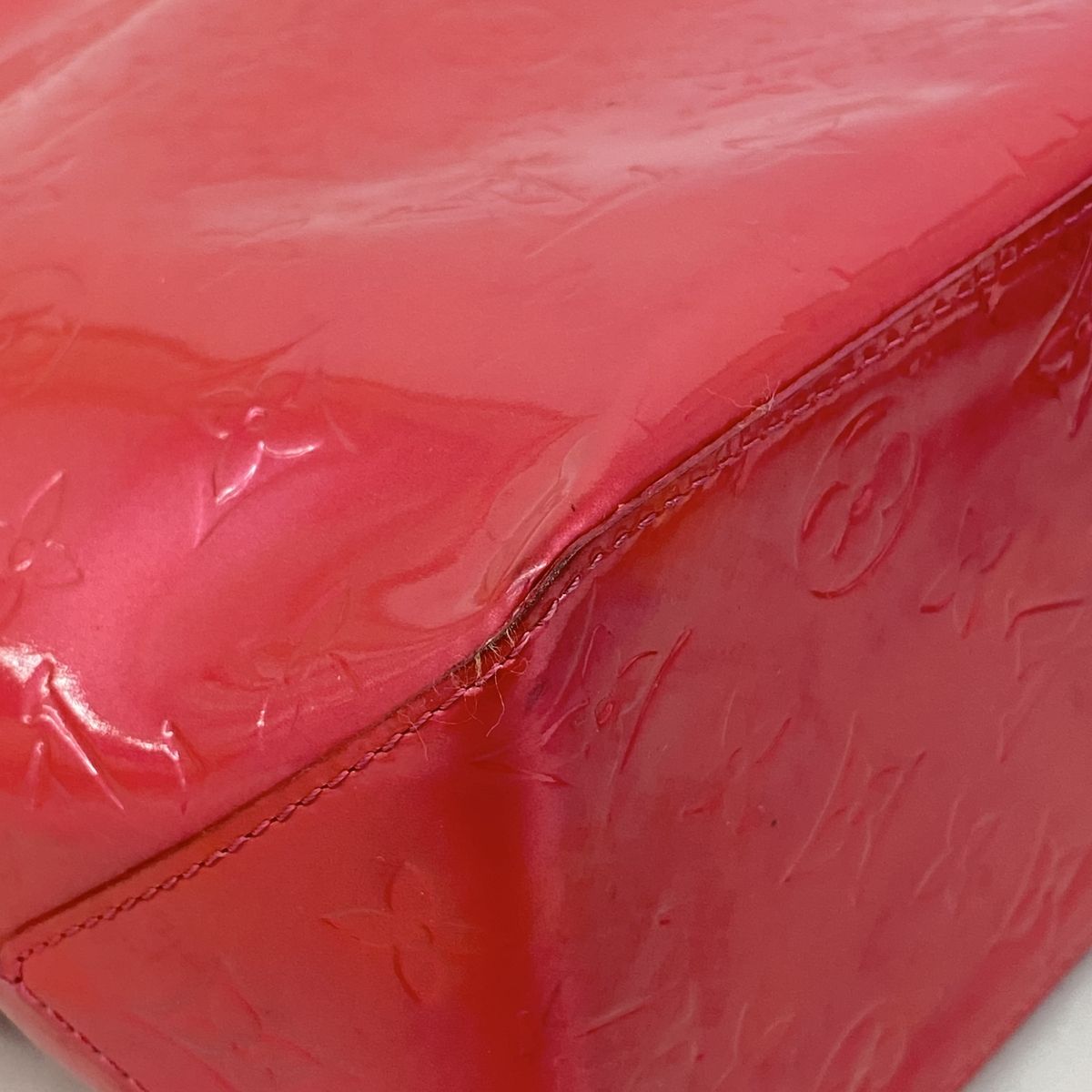 Louis Vuitton Tote Bag Vernis Reed MM Fuchsia Pink — view 6