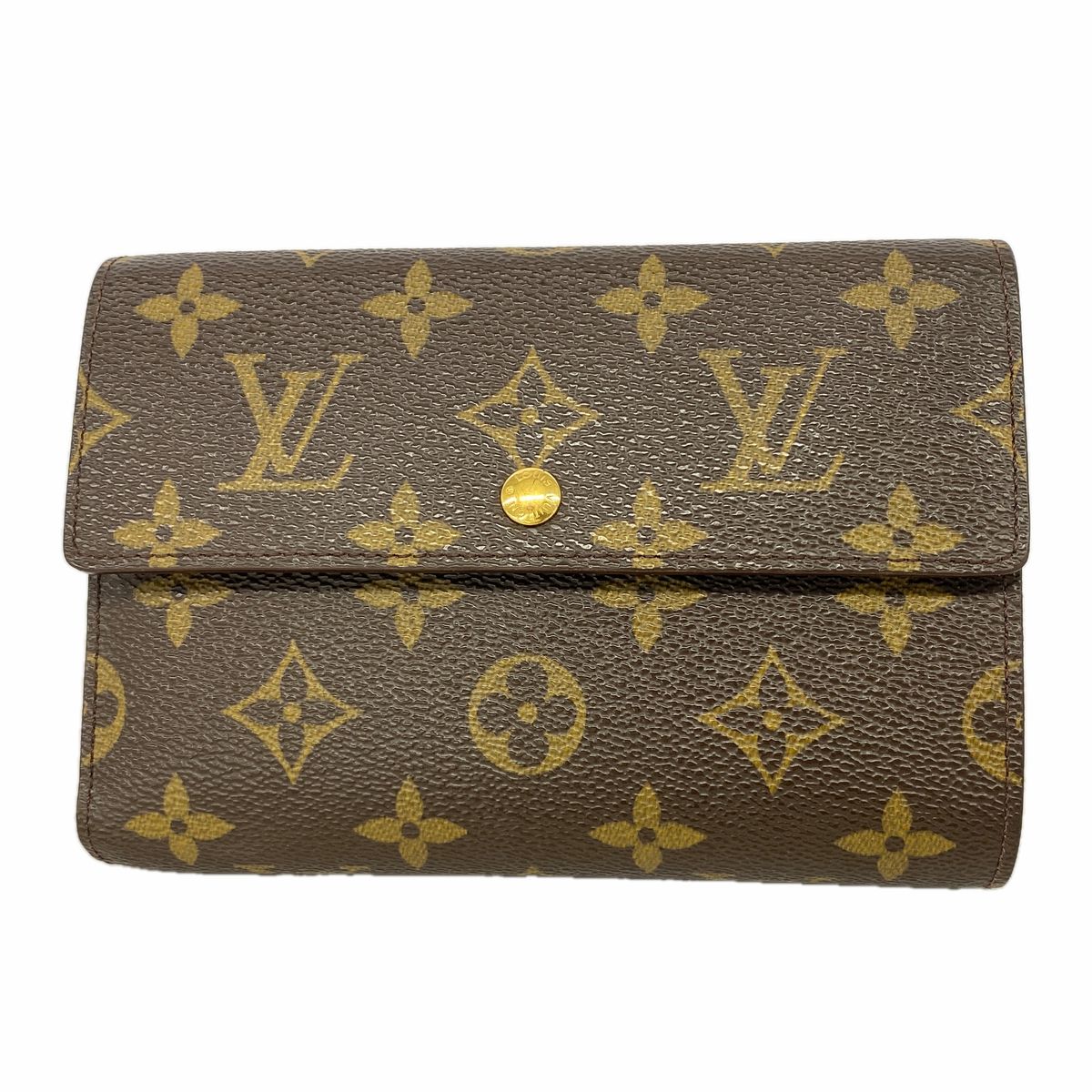 Louis Vuitton Trifold Wallet Monogram Porte Tresor Etui Papiers Brown