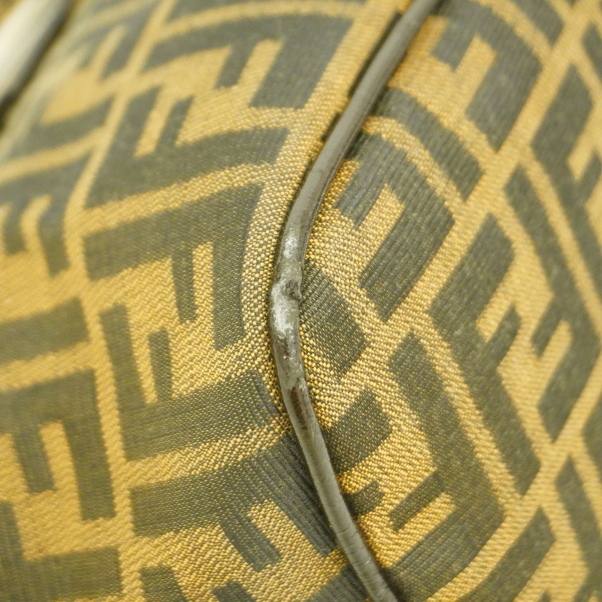 Fendi Shoulder Bag Zucca Nylon Canvas Brown Silver — view 6