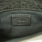 Fendi Shoulder Bag Leather Black Silver — view 5