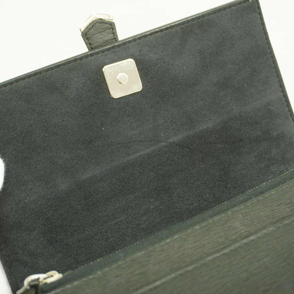 Fendi Shoulder Bag Leather Black Silver — view 6