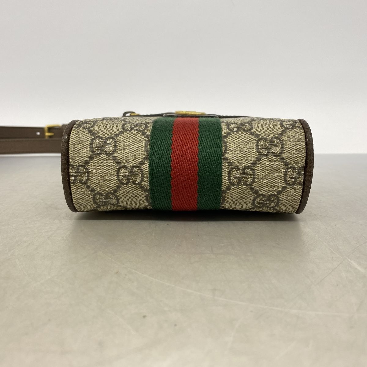 Gucci Shoulder Bag Ophidia Brown Gold — view 3