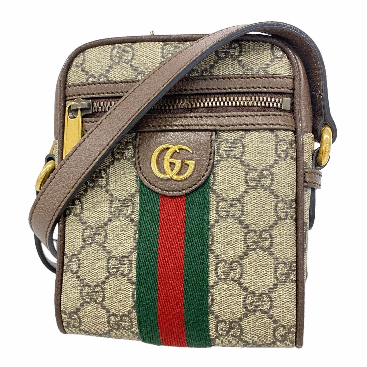 Gucci Shoulder Bag Ophidia Brown Gold