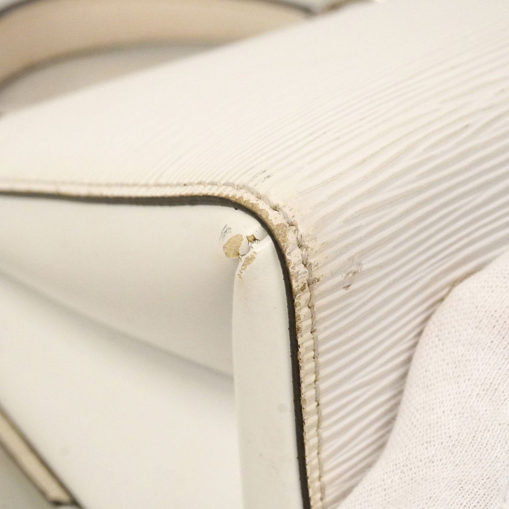 Louis Vuitton Epi Grenelle PM Blanc Handbag — view 6