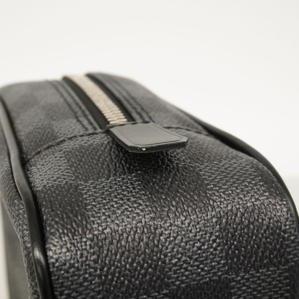 Louis Vuitton Pouch Damier Graphite Trousse Toilette GM Black — view 7