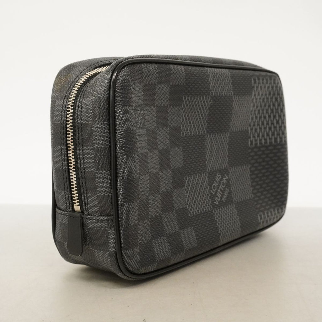 Louis Vuitton Pouch Damier Graphite Trousse Toilette GM Black — view 2