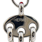 Hermes Necklace Tourbillon Choker Silver Multicolor Metal Silk — view 4