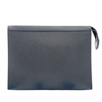Louis Vuitton Clutch Pochette Voyage MM Ardoise Taiga Second Silver