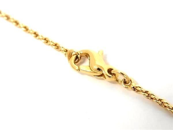 Dior Necklace CD Logo Swing Gold Metal Rhinestone — view 3