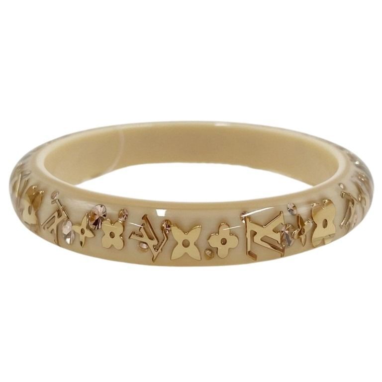 Louis Vuitton Bra Ankle John Clear Gold Resin Bracelet — view 2