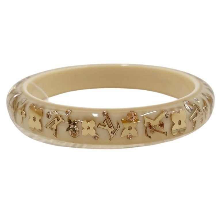 Louis Vuitton Bra Ankle John Clear Gold Resin Bracelet
