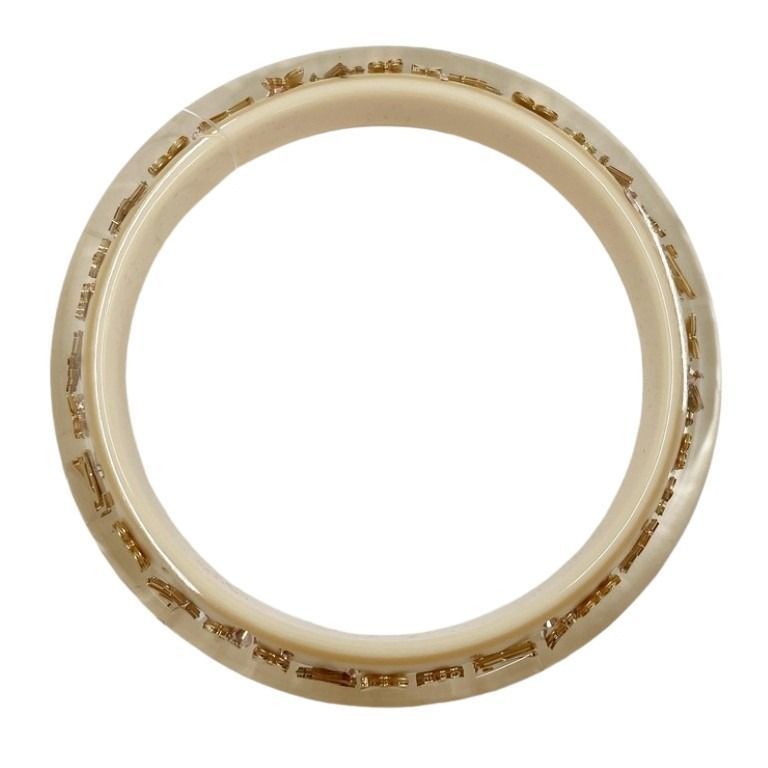 Louis Vuitton Bra Ankle John Clear Gold Resin Bracelet — view 3