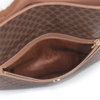 Celine Macadam Clutch Leather Brown Gold Vintage — view 8
