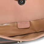 Celine Macadam Clutch Leather Brown Gold Vintage — view 7