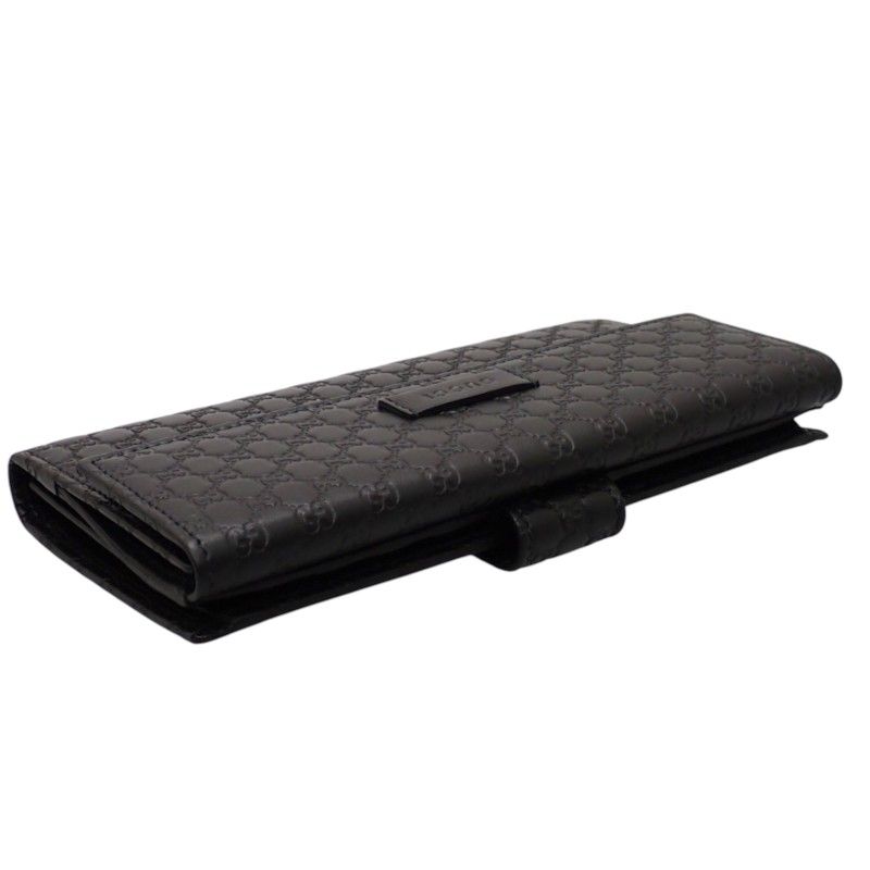 Gucci Hooklong Wallet Leather Black Gold — view 7