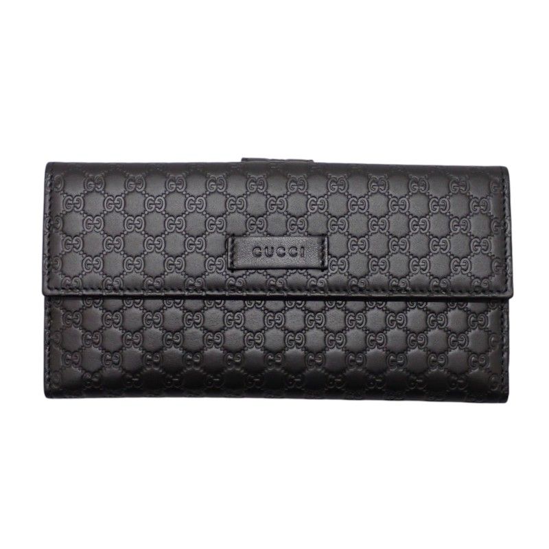 Gucci Hooklong Wallet Leather Black Gold — view 2