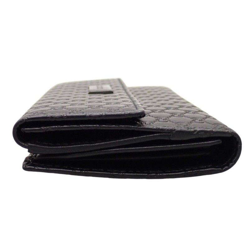 Gucci Hooklong Wallet Leather Black Gold — view 5