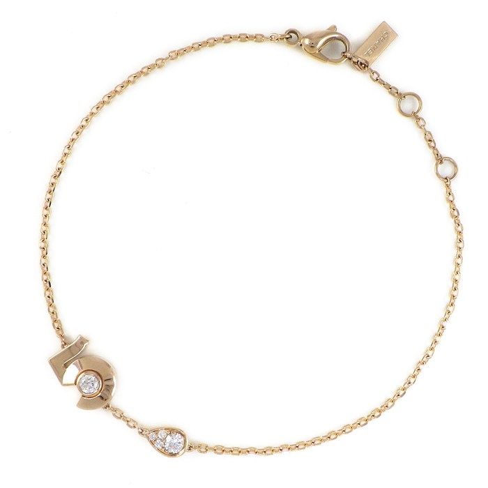 Chanel Bure Extra de Drop Motif 5 Points Diamond Total 18k Pink Gold Bracelet