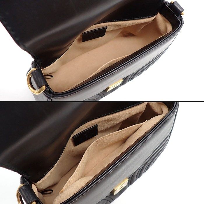 Gucci Shoulder Bag GG Marmont Mini Top Handle Dtdit Chez Blanc Quilted Leather — view 5