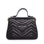 Gucci Shoulder Bag GG Marmont Mini Top Handle Dtdit Chez Blanc Quilted Leather — view 2