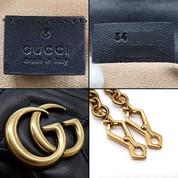 Gucci Shoulder Bag GG Marmont Mini Top Handle Dtdit Chez Blanc Quilted Leather — view 6