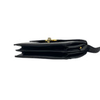 Gucci Vintage Turnlock Calf Leather Shoulder Bag Pochette Black — view 8