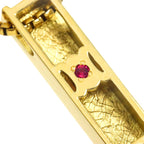 Celine Logo Ruby Necklace 42 18k YG Yellow Gold 750 Neckalce — view 5
