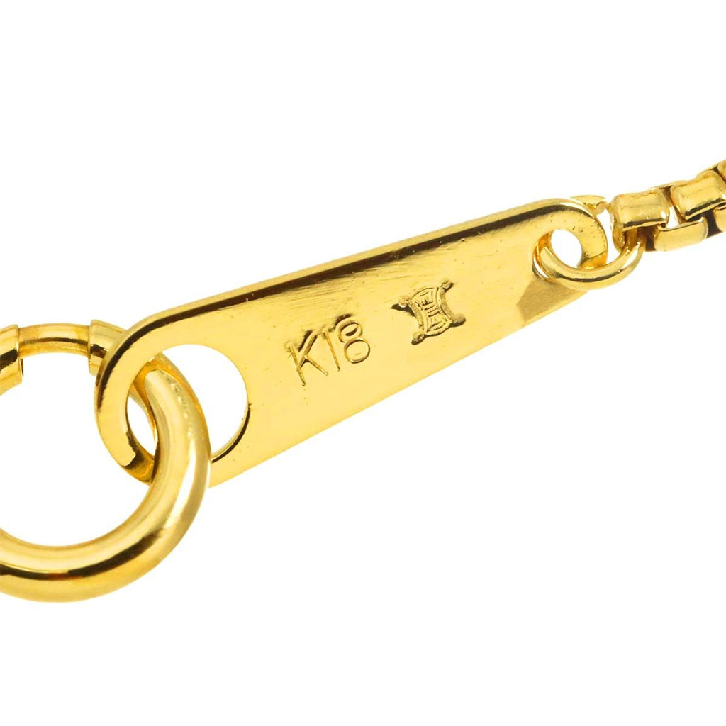 Celine Logo Ruby Necklace 42 18k YG Yellow Gold 750 Neckalce — view 6
