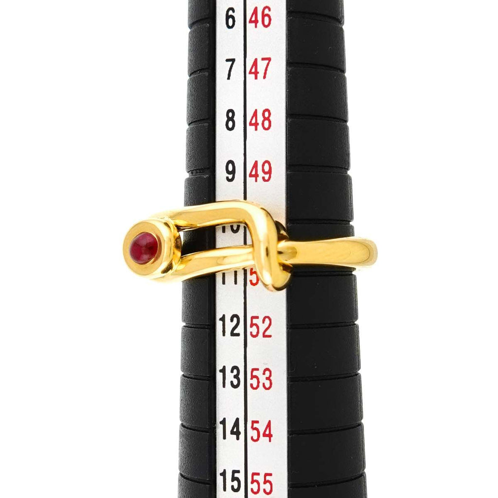 Hermes 51 Ring Ruby 18k YG Yellow Gold — view 7