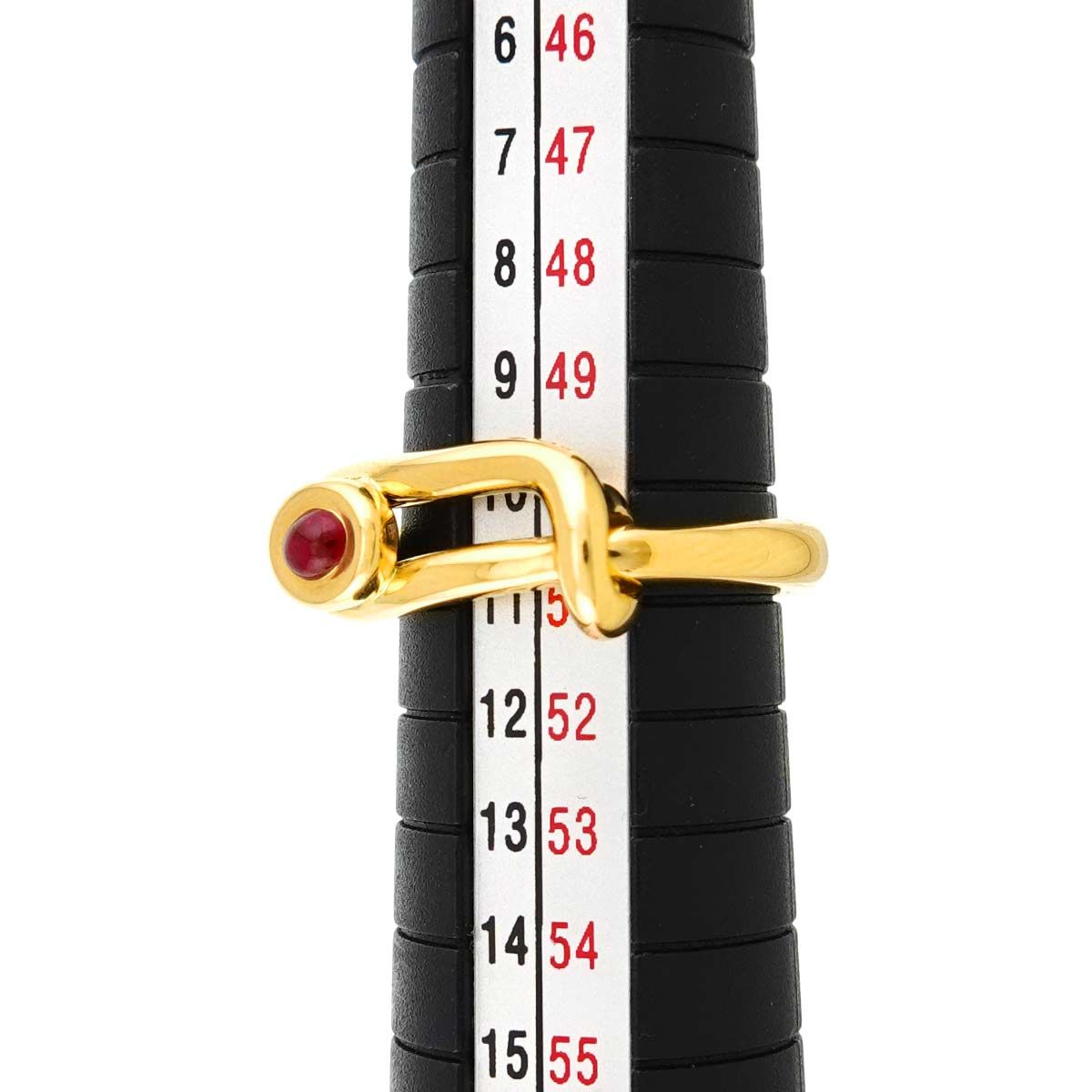 Hermes 51 Ring Ruby 18k YG Yellow Gold — view 7