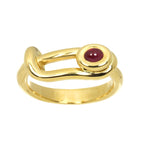Hermes 51 Ring Ruby 18k YG Yellow Gold — view 2