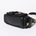 Chanel Large Hobo Stand CC Logo Lambskin Black — view 7