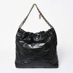 Chanel 22 Medium Chain Bag CC Logo Shiny Calfskin — view 3